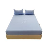 Générique Protège Matelas Drap-Housse en Coton lavé uni avec élastiques, antidérapant et réglable, imprimé(Color-09,200x220cm 1pc)