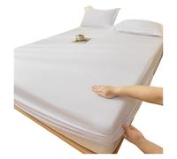 Générique Protège Matelas Housse de lit Douce for la Peau avec Bande élastique, Drap-Housse brossé Couleur Unie for Simple/Queen/King Size(Color02,120x200x25cm 1pc)