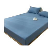 Générique Protège Matelas Housse de Matelas imperméable, Drap-Housse avec Bande élastique, protège-Matelas antidérapant for lit Simple, Double, Queen et King Size(Dark Blue,150x190x30cm)