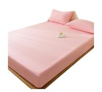 Générique Protège Matelas Housse de Matelas imperméable, Drap-Housse avec Bande élastique, protège-Matelas antidérapant for lit Simple, Double, Queen et King Size(Pink,150x200x30cm)