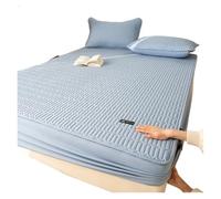 Générique Protège Matelas Housse de Matelas imperméable en Fibre Coton, Drap-Housse, protège-Matelas Simple/Double/Queen/King Size 150/160/200(Blue,90x200cm)