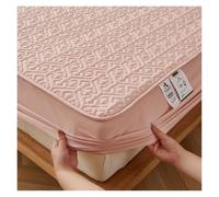 Générique Protège Matelas Housse de Matelas matelassée Douce en Pur Coton King Size Protection for lit Non Incluse Taie d'oreiller(Pink,200x200x30cm)