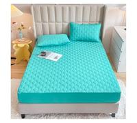 Générique Protège Matelas imperméable et antidérapant à Motif Carreaux Surface Douce Protection idéale for la Maison et Les hôtels(Green,120 * 200cm)