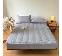 Générique Protège-Matelas Matelassé À Poches Profondes Drap De Lit Respirant Drap-Housse Uni Doux, Respirant, Lavable en Machine, pour Toutes Les Saisons,Grey2,48x74cm(19x29inch)