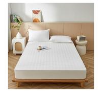 Générique Protège Matelas Matelassé Silencieux Housse À Poche Profonde Drap Housse Respirant for Protection Et Confort du Matelas Lavable en Machine(White,180 * 200cm)