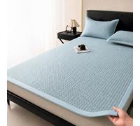 Générique Protège-Matelas Respirant Été, Surmatelas Confortable avec Sangles Élastiques, Alèse Matelassée 3D en Maille Aérée pour Lit, Idéal pour Un Sommeil Rafraîchissant