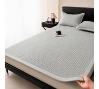 Générique Protège-Matelas Respirant Été, Surmatelas Confortable avec Sangles Élastiques, Alèse Matelassée 3D en Maille Aérée pour Lit, Idéal pour Un Sommeil Rafraîchissant