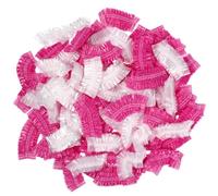Générique Protège-oreilles Jetables Transparents et Roses, Bonnets Teinture Capillaire, Lot de 200 Pièces, Élastiques Résistants, Taille, Accessoires pour Salon et Usage Quotidien