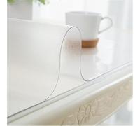 Générique Protège-Table en PVC Mat Frosté 1.5mm Épais Étanche Essuyable, Nappe Plastique Anti-Taches, 11.81x31.5in/30x80cm Napperon Rectangulaire pour Table à Manger, Table de Café et Bureau