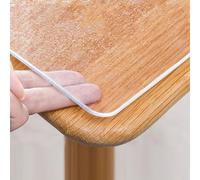 Générique Protège-Table Transparent De 1,5 mm D'épaisseur, Tapis De Bureau en PVC Étanche, Nappe en Plastique pour Table De Salle À Manger, Bureau D'ordinateur, Bureau À Domicile,23.6 * 39.4in