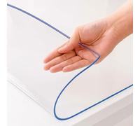Générique Protège-Table Transparent de 2 mm d;épaisseur, Tapis de Bureau imperméable en PVC, Nappe en Plastique résistant pour Table à Manger (A 90x90cm/35x35in)