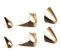 Générique Protège-talons pour Chaussures à Talons Hauts en Métal Doré, 3 Paires, Embouts Décoratifs Pointus pour Protection et Décoration des Bouts D’escarpins, Accessoires de Réparation