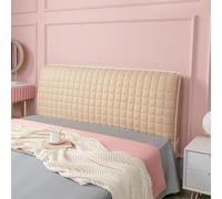 Générique Protège-tête de lit Queen en Velours Laiteux Douce et Confortable, avec Poches de Rangement, Rembourrage Antichoc et Ajustement Universel(Brown,160cm)