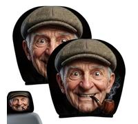 Générique Protège-Têtière Déco Coussin Imprimé Plat 2D Drôle Senior