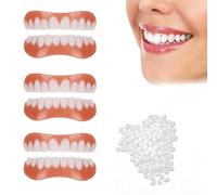 Générique Prothèse Complète Ensemble De Prothèses Dentaires en Silicone Multifonctions Soutien Confortable pour Les Porteurs De Prothèses Dentaires Souple Et Confortable,3 Pairs