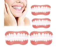 Générique Provisoire Facette Dentaire Prothèse Dentaire Cosmétique Facette Dentaire Haut Et Bas Prothèses Instantanées De Facettes Fausses pour Hommes Et Femmes,4pcs