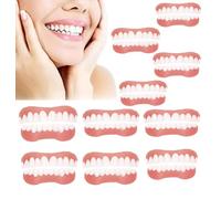 Générique Provisoire Facette Dentaire Prothèse Dentaire Cosmétique Facette Dentaire Haut Et Bas Prothèses Instantanées De Facettes Fausses pour Hommes Et Femmes,10pcs