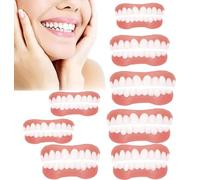 Générique Provisoire Facette Dentaire Prothèse Dentaire Cosmétique Facette Dentaire Haut Et Bas Prothèses Instantanées De Facettes Fausses pour Hommes Et Femmes,8pcs