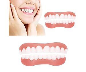 Générique Provisoire Facette Dentaire Prothèse Dentaire Cosmétique Facette Dentaire Haut Et Bas Prothèses Instantanées De Facettes Fausses pour Hommes Et Femmes,2pcs