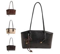 Générique PU Leather Shoulder Bag for Women, All-Matching Casual Vintage Armpit Bags, Fall Winter Trendy Small Purse Handbags