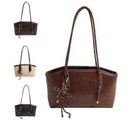 Générique PU Leather Shoulder Bag for Women, All-Matching Casual Vintage Armpit Bags, Fall Winter Trendy Small Purse Handbags