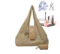 Générique Pu Leather Tote Bag - Lightweight Women Purse, Expandable Design Key Ring Handbag Fashion Carry | Ideal for Students Teachers Travel Outdoor School Shopping Office Work Beach Picnic Commute