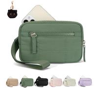 Générique Puffer Wristlet Wallet Fits Phone, Wristlet Wallets for Women Holds Phone, for Business Tripand, Multi-scenario Applications (Green)