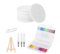 Générique Puffy Paint, Popcorn Effect Painting Kit, Interactive 3D Drawing Set, Rising Foam Art with 12 Markers, Water Brush Activation, Textured Craft for Friends and School, Free Creative Gift Set