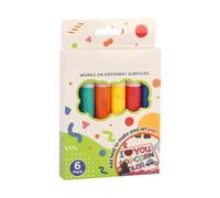 Générique Puffy Velvet Marker - 6 Piece Fabric Art Pen with Vibrant Colors