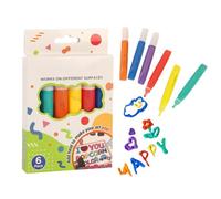 Générique Puffy Velvet Marker - PC 6 Piece Fabric Pens | 3D Art Markers