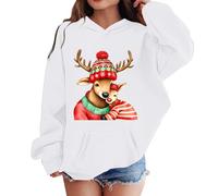 Générique Pull à Capuche de Noël pour Enfants de 2 à 14 Ans Motif Sapin Imprimé, Sweat à Capuche Cadeaux de Noëls, Pulls d'hiver Moche de Noel Fille Garçon avec Poche Kangourou