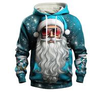Générique Pull à Capuche Homme de Noël, Motif Sapin Orné de Boules, Tissu Respirant Premium, Merry Christmas, Adapté aux Dîners, Séances de Décoration et Sorties en Ville Pull de Noel Homme