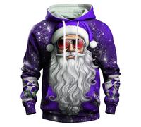 Générique Pull à Capuche Homme de Noël, Motif Sapin Orné de Boules, Tissu Respirant Premium, Merry Christmas, Adapté aux Dîners, Séances de Décoration et Sorties en Ville Pull de Noel Homme