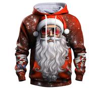 Générique Pull à Capuche Homme de Noël, Motif Sapin Orné de Boules, Tissu Respirant Premium, Merry Christmas, Adapté aux Dîners, Séances de Décoration et Sorties en Ville Pull de Noel Homme