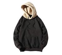 Générique Pull A Capuche Homme Sweat-Shirt De L'Équipe avec Demi-Fermeture À Glissière Rayé Tricoté on Street Sweat Blend Veste Polaire Col Roule Noir Vêtement Travail