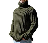 Générique Pull À Col Roulé en Cachemire pour Homme Chic Et Tendance Tricot Hiver en Maille Col Montant Couleur Uni Marque Pull Pas Cher Noel Confort T-Shirts