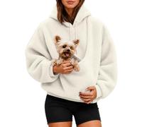 Générique Pull Ado Fille, Sweat Pull a Capuche Femme À Manches Longues Chat Chien Hiver Chaud Chic Et Elegant Sweet Hoodie Polaire Kangourou Sweatshirt Sportswear Grande Taille avec Poche Sweater