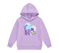 Générique Pull Ado Fille Sweatshirt à Capuche Dinosaure, Haut Polaire Chaud Hiver, Vêtement Ludique Confortable, Hoodie Fille 2-13 Ans(Purple, 10-11 Years)