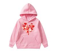 Générique Pull Ado Fille Sweatshirt Saint Valentin Tendre, Haut Confortable avec Motif Cœur, Vêtement Romantique, Hoodie Fille Chaud Hiver(4-5 Years)