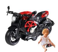Générique Pull Back Motorcycle Toy, Die Cast Motorbike Model, Flashing LED Lights, Engine Sound Effects, Compact Size, Ideal for Kids Ages Three Plus and Playtime Fun, 6.3x4.3x3.9 inches