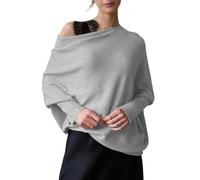 Générique Pull Chaud Femme Hiver, Pullover Femme Tunique Longue avec Manches Chauve-Souris et Col Bateau Sweater Lâche Confortable pour Saisons Automnales