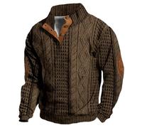 Générique Pull Chaud Homme Col Montant- Sweat sans Capuche Manches Longues Casual Ample Sweater Chic Et Élégant Doux Passe-Partout Automne Hiver Chandail Classique Sport Pullover pour Travail