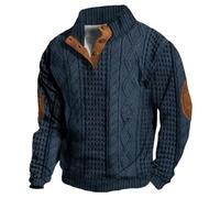 Générique Pull Chaud Homme Col Montant- Sweat sans Capuche Manches Longues Casual Ample Sweater Chic Et Élégant Doux Passe-Partout Automne Hiver Chandail Classique Sport Pullover pour Travail