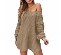 Générique Pull Chaud Sweater Femme Col Roulé Bateau Long Grande Taille Hiver Rond Chic Grosse Élégant Sweat Blanc Pulls Et Decollete Dos Tunique