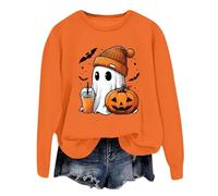 Générique Pull Citrouille Enfant Sportswear Femme Deguisement Horreur Tee Shirt Halloween Sweat Homme Vetement Automne Capuche The Pumpkin Spice Cafe Orange Gilet Vêtements Haut