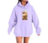 Générique Pull Citrouille Femme Veste Sweat avec Capuche a Costume Halloween Zombie Tee Shirt Oversize Hoodie Automne Orange Enfant Sweater Vampire The Pumpkin Spice Cafe Gilet