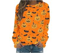 Générique Pull Citrouille Femme Veste Sweat avec Capuche Halloween T-Shirt Tshirt Sweatshirts Vêtements Vetement a T Shirt Sweatshirt Deguisement Vampire Automne