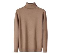 Générique Pull Col Roulé Homme Tricoté, Pull Over Hiver Homme en Maille Pull Tricot Manches Longues Pullover Coupe Slim Sweat Thermique Décontracté Couleur Unie Sweater Confortable