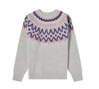 Générique Pull Crochet Femme-Pull Fair Isle pour Femme Pulls à Col Ras du Cou Motif Fairisle Sweater LéGer Et Doux
