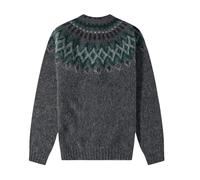 Générique Pull Crochet Femme-Pull Fair Isle pour Femme Pulls à Col Ras du Cou Motif Fairisle Sweater LéGer Et Doux
